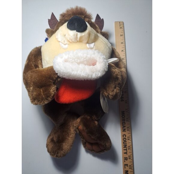 Vintage Looney Tunes Tazmanian Devil Christmas Plush  Applause 1997 Collectible - Picture 8 of 10